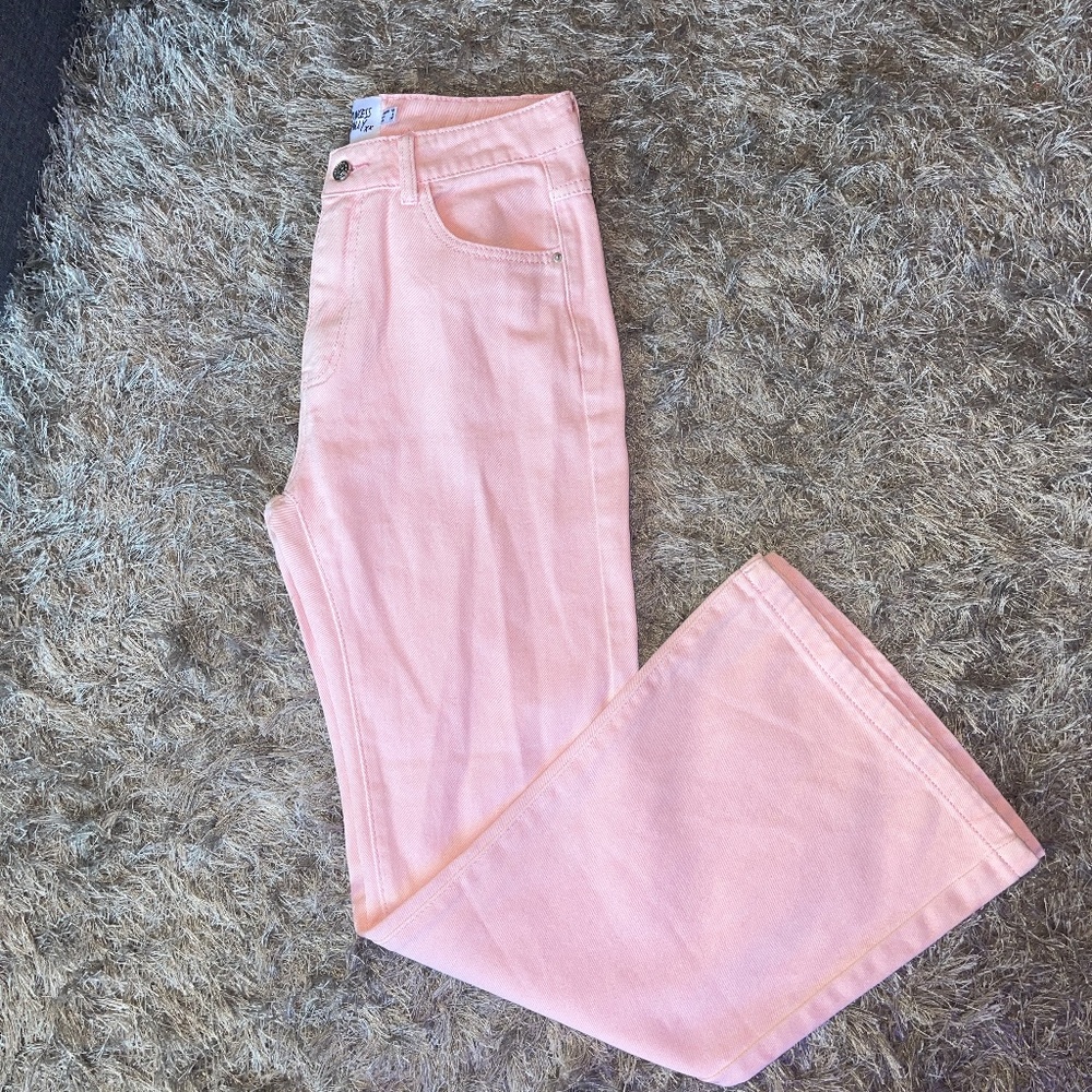 Princess Polly Pink Denim Flare Pants